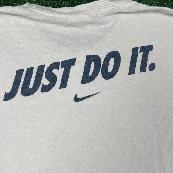VTG Nike Marquette Univerisity Basketball Just Do It T-Shirt Mens XL White Y2K - Picture 10 of 13